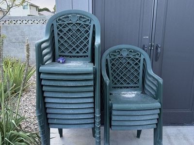 Plastic outdoor chairs