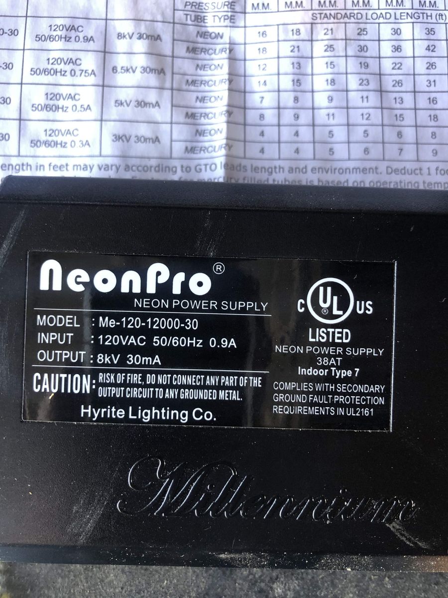 Small Neon transformer 20.00 O.B.O