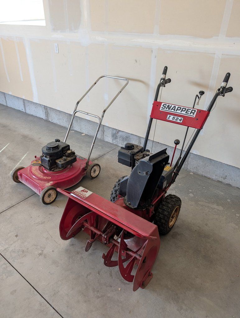 Snapper I 524 Two-Stage Gas Snow Blower and Murray Mower