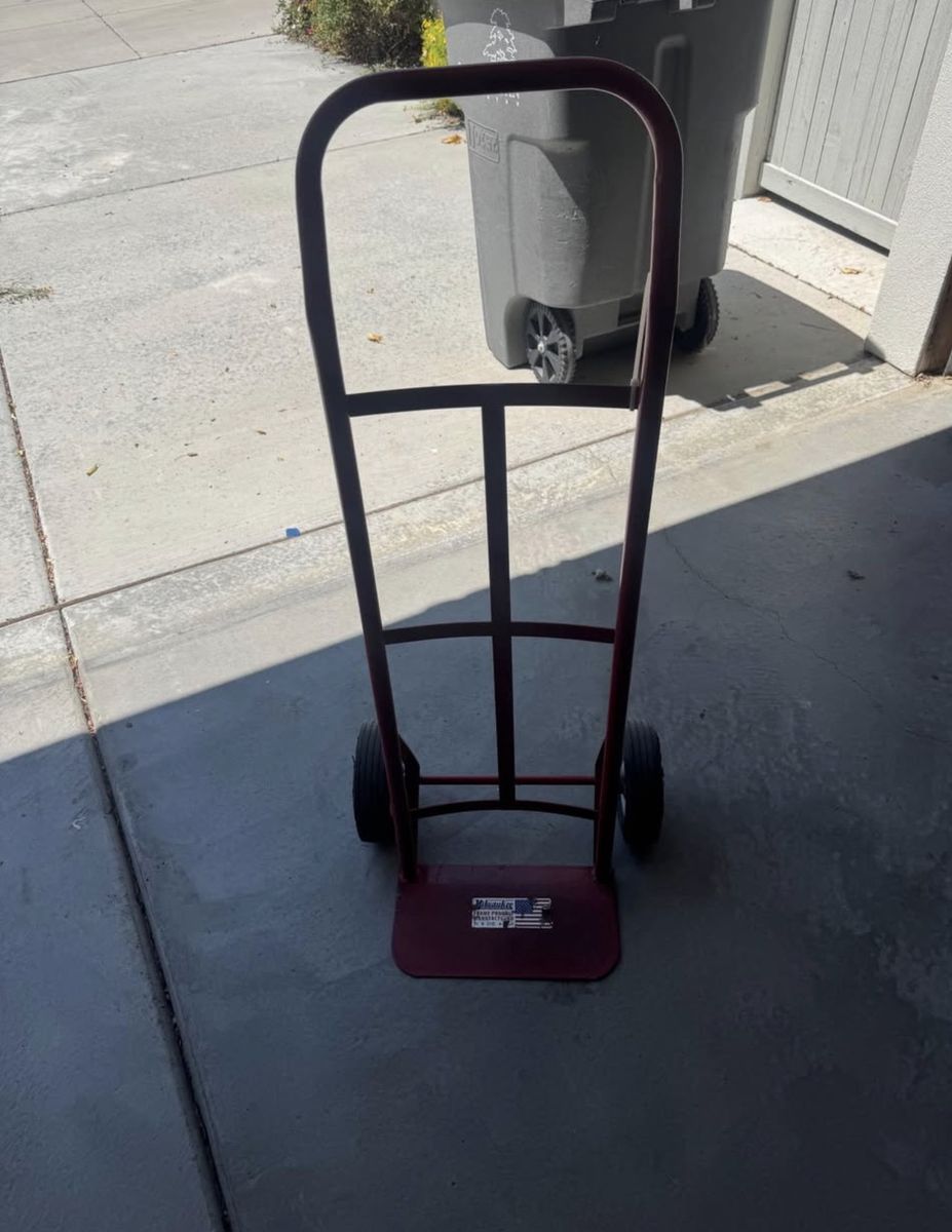 Heavy-Duty Red Steel Hand Truck Dolly