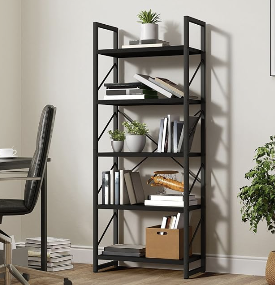 NEW YITAHOME 5 Tiers Bookshelf, Artsy Modern Bookcase, Book Rack, Storage Rack Shelves