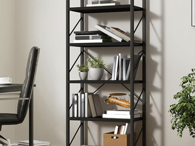 NEW YITAHOME 5 Tiers Bookshelf, Artsy Modern Bookcase, Book Rack, Storage Rack Shelves