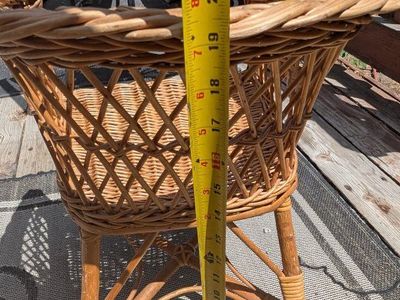 Vintage children's wicker chair.