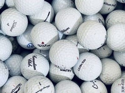 Thousands of Hit Away golf balls in stock