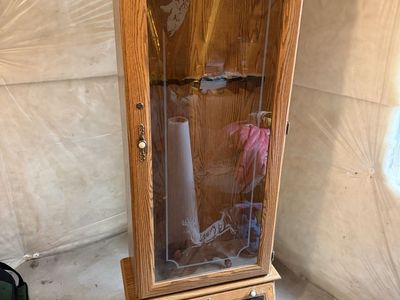 Wooden gun cabinet