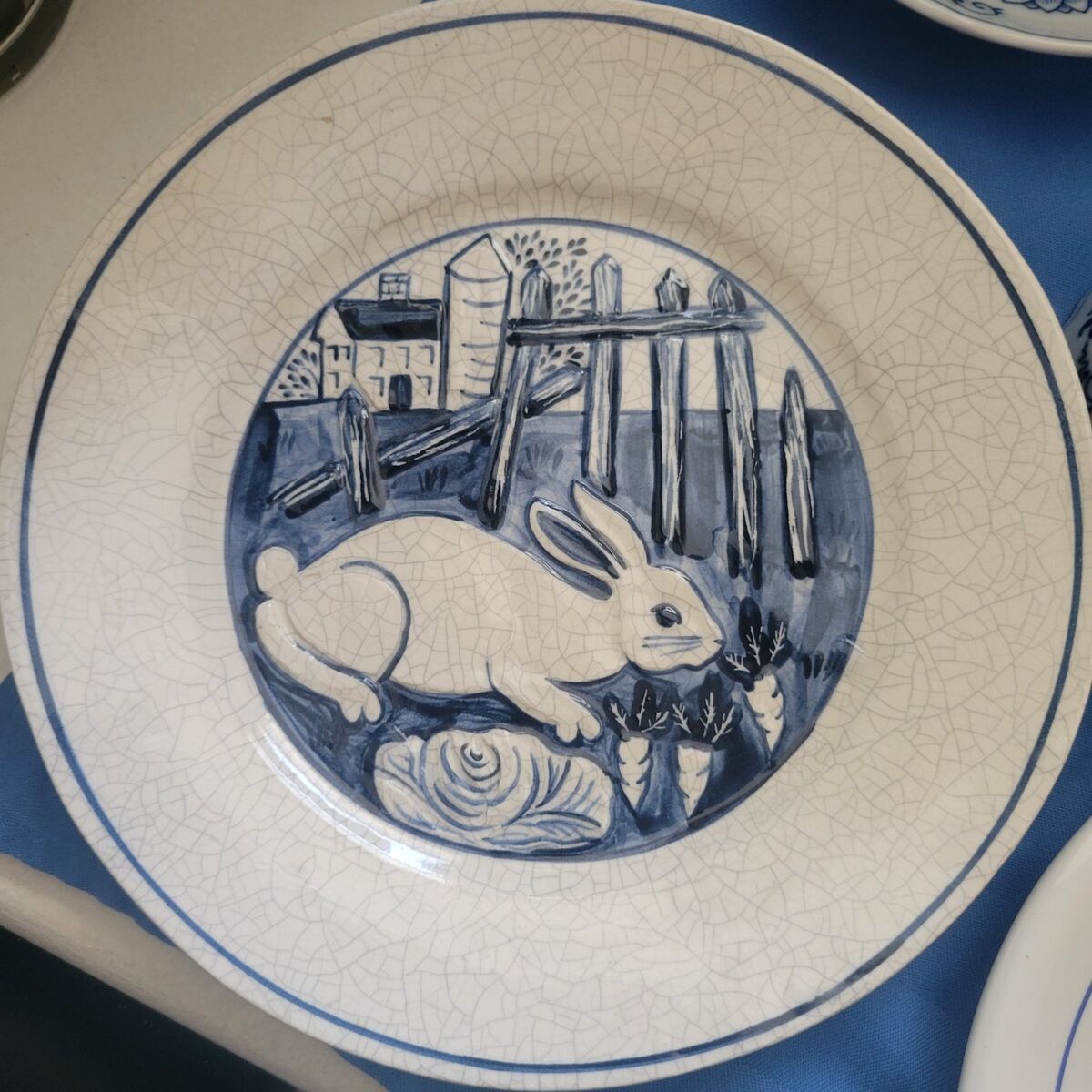 Plate from Dedham Rabbit collection/Potting Shed