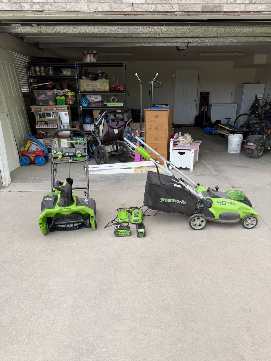 Greenworks Lawn Mower and Snowblower