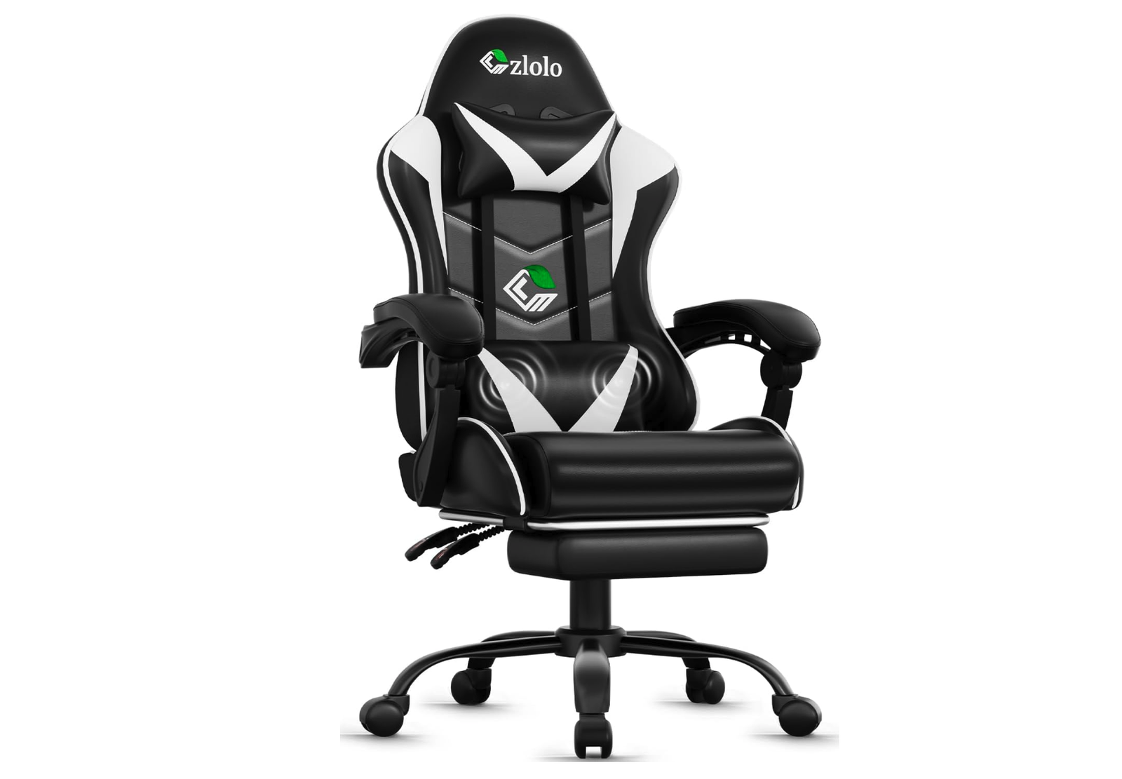 New in box, Gaming Chair with Footrest Racing Style Support Massager Video Game Chair