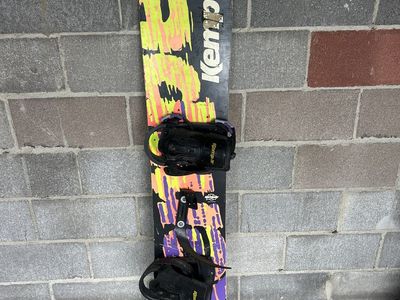 Vintage Kemper Rampage 160 Snowboard with Kemper Bindings - Used Vintage Board