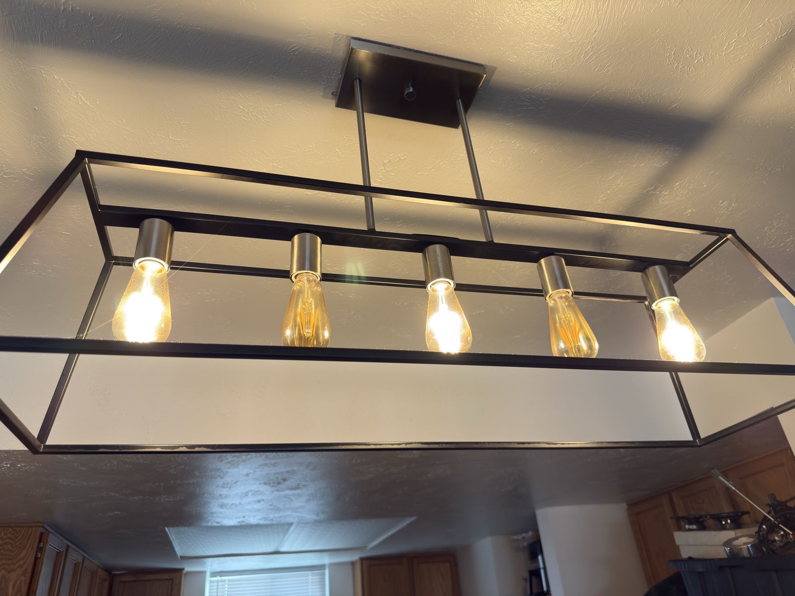Sleek Minimalist Island Chandelier - 5 Light
