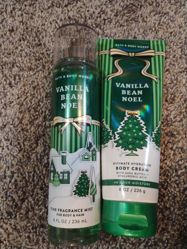 FUNDRAISER-Bath & Body Works Vanilla Bean Noel Fine Fragrance Mist & Ultimate Hydration Body Cream Set