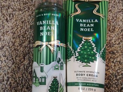 FUNDRAISER-Bath & Body Works Vanilla Bean Noel Fine Fragrance Mist & Ultimate Hydration Body Cream Set