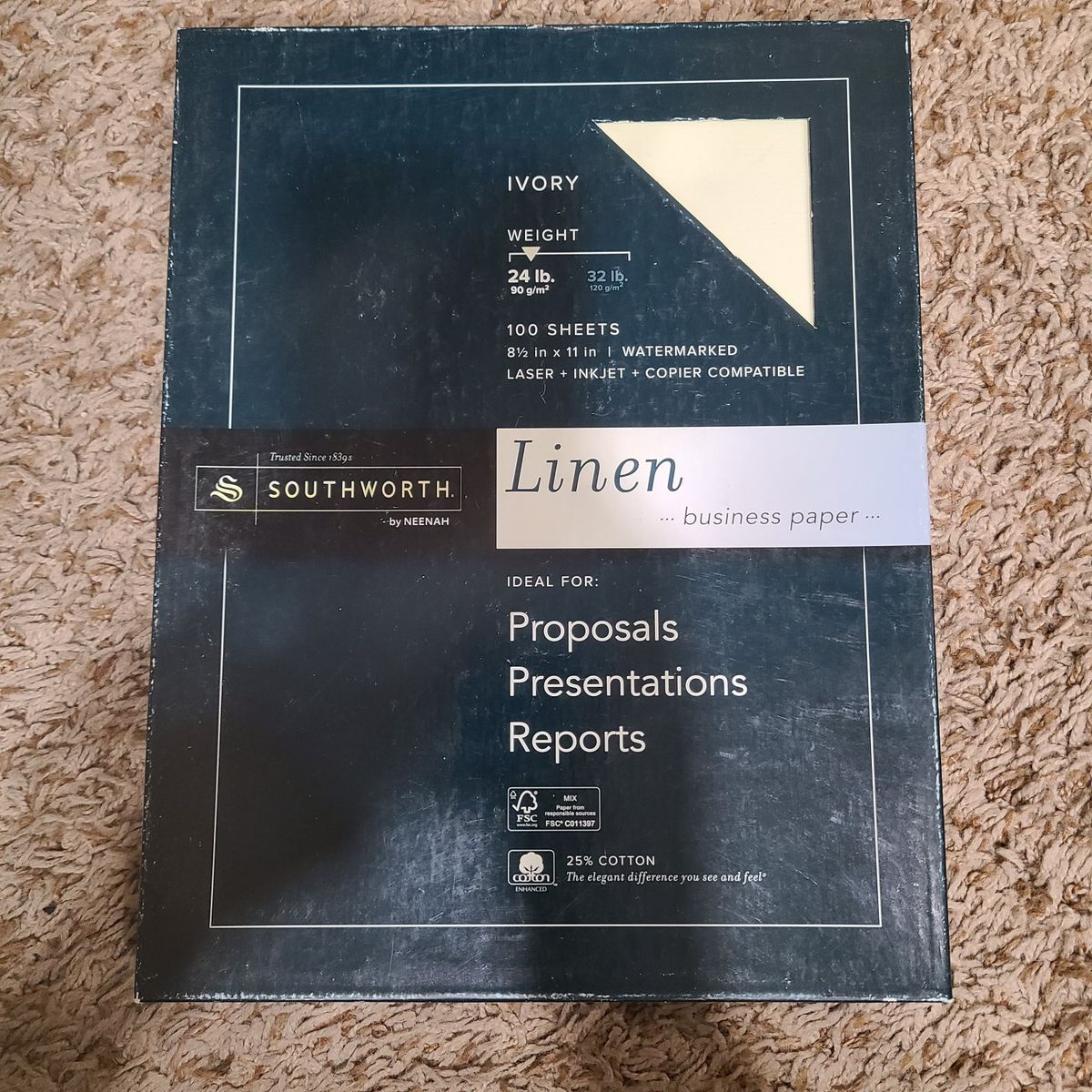 Ivory Linen Business Paper