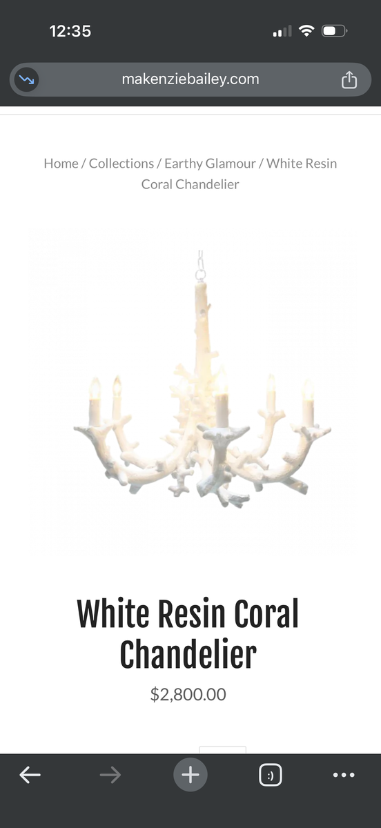 White designer chandelier