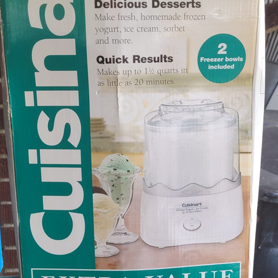 Cuisinart frozen yogurt and ice cream and sorbet m