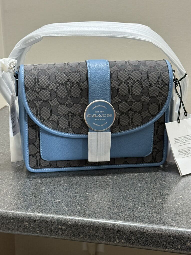 Coach Purse - Gray & Blue - New - Tags in Tact