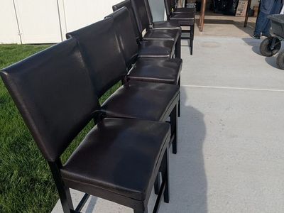 Granite table with 8 chairs.