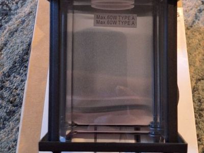 Outdoor Wall Mount Lantern Sconce Light Fixture Clear Glass Max 60W