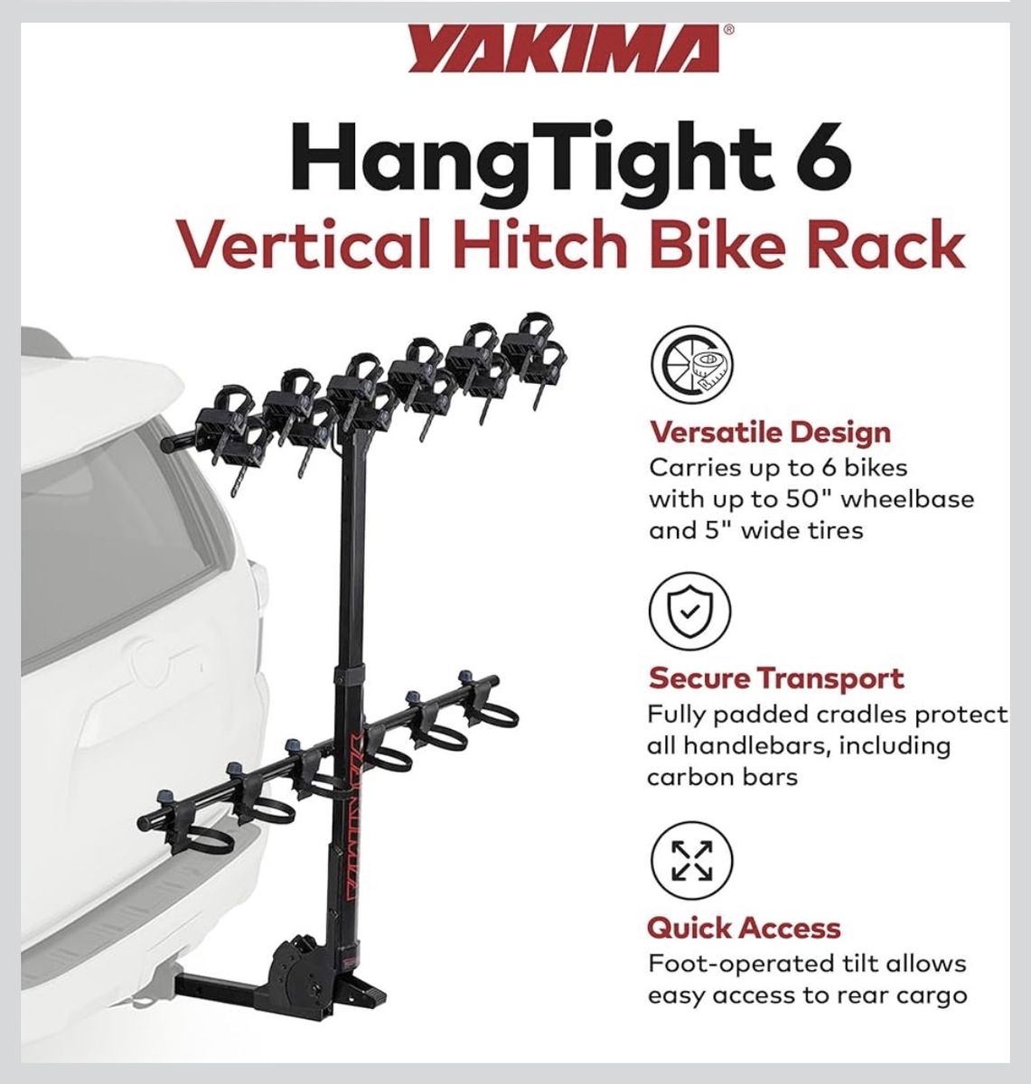 Yakima Hang Tight 6 Bike Rack for Rent