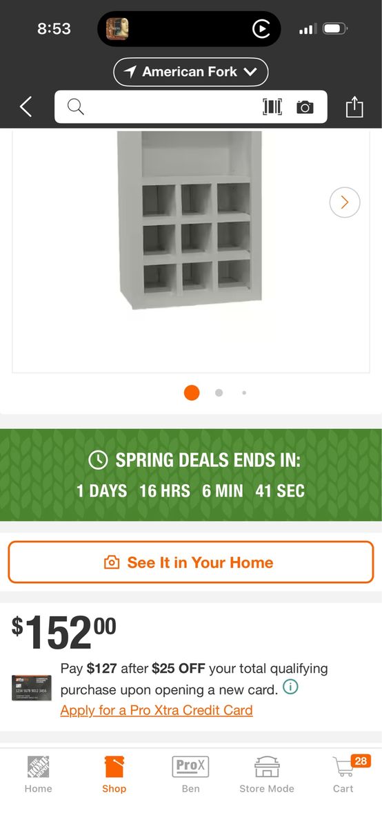 Hampton Bay 18x30 Kitchen Shelving