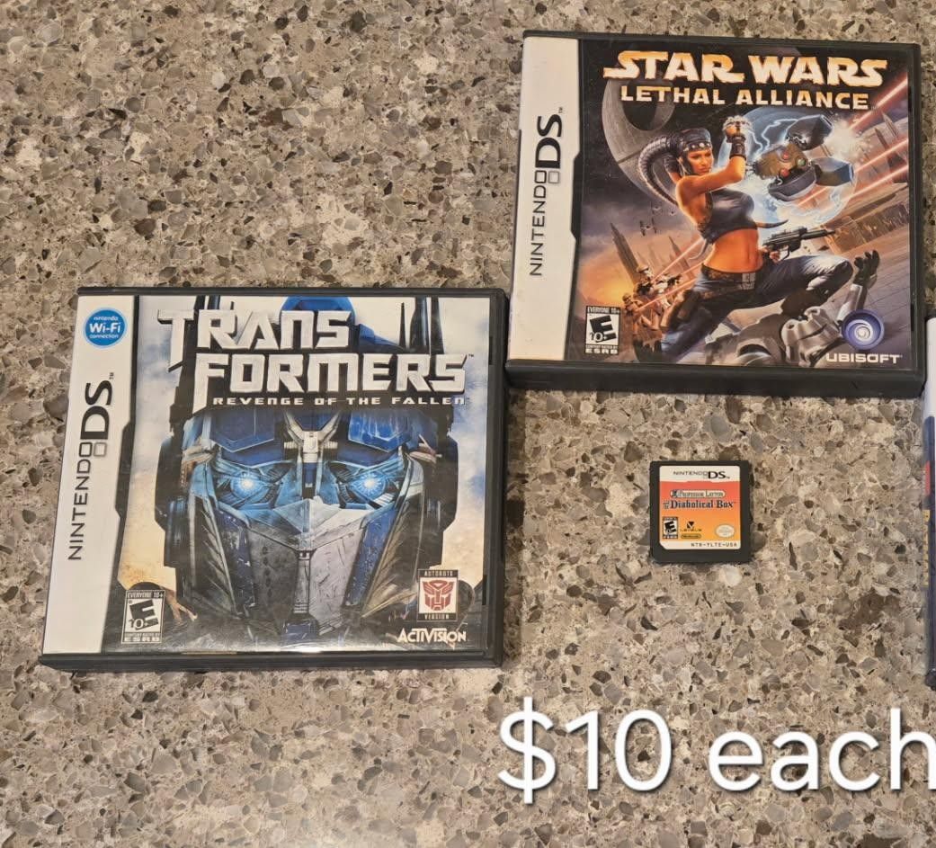Nitnendo Ds games $10 each including Star Wars Lethal Alliance! trades considered!