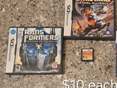 Nitnendo Ds games $10 each including Star Wars Lethal Alliance! trades considered!