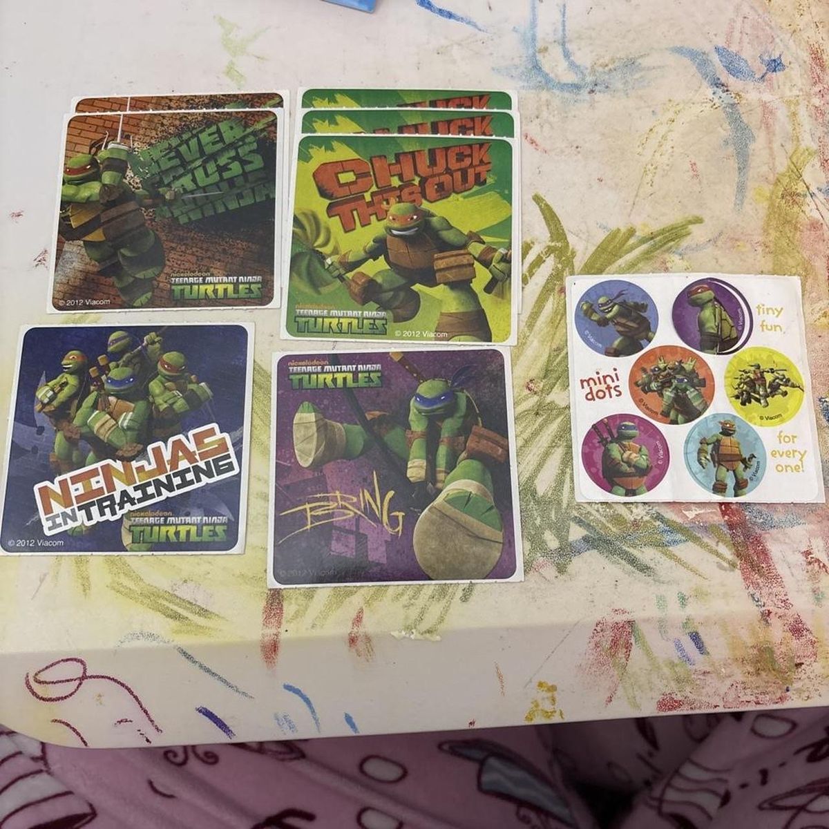 Teenage Mutant Ninja Turtles 2012 Viacom Stickers & Cards - "Ninjas in Training" Decals