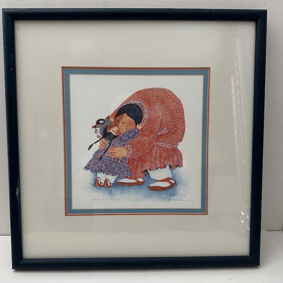Barbara Lavallee Hugs and Kisses Art Print Signed Framed