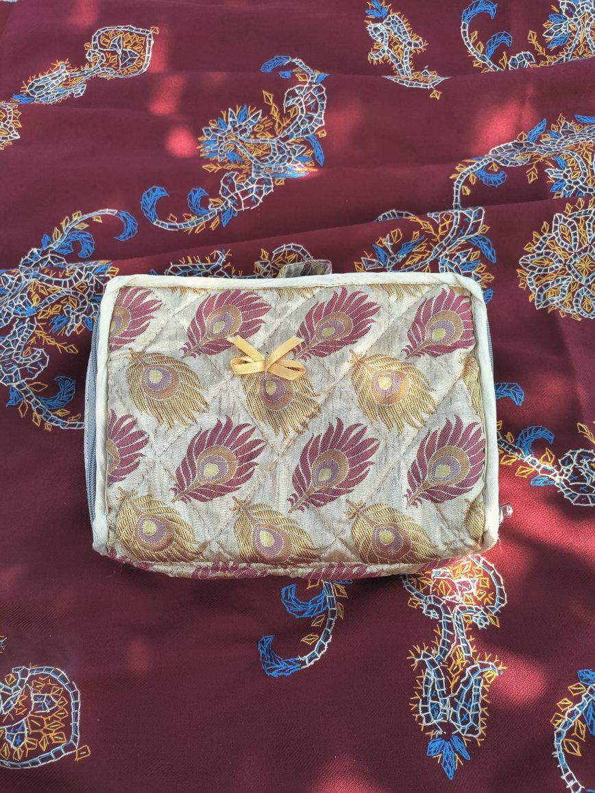 Hand Embroidered Make-Up Bag/Organizer 