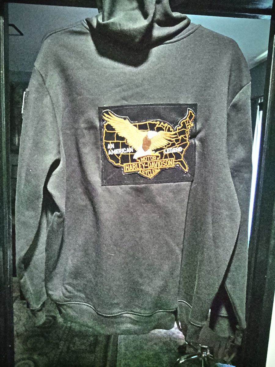 Harley-Davidson Men's Road King Zip-Up Hoodie Sweatshirt XL Black