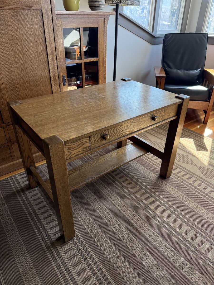 Antique Tiger Wood Desk