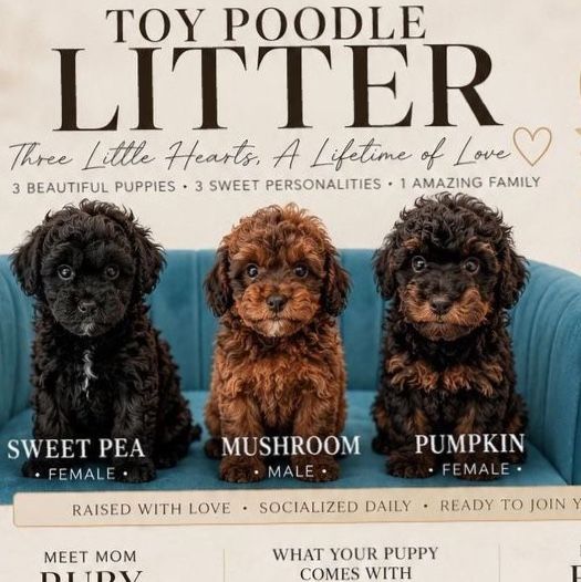 t e d d y • b e a r • 🧸 Akc toy poodles