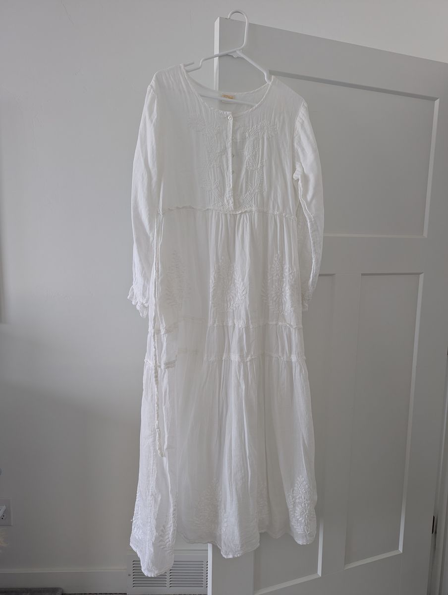 White Elegance LDS Temple Dress "Madrid" size S