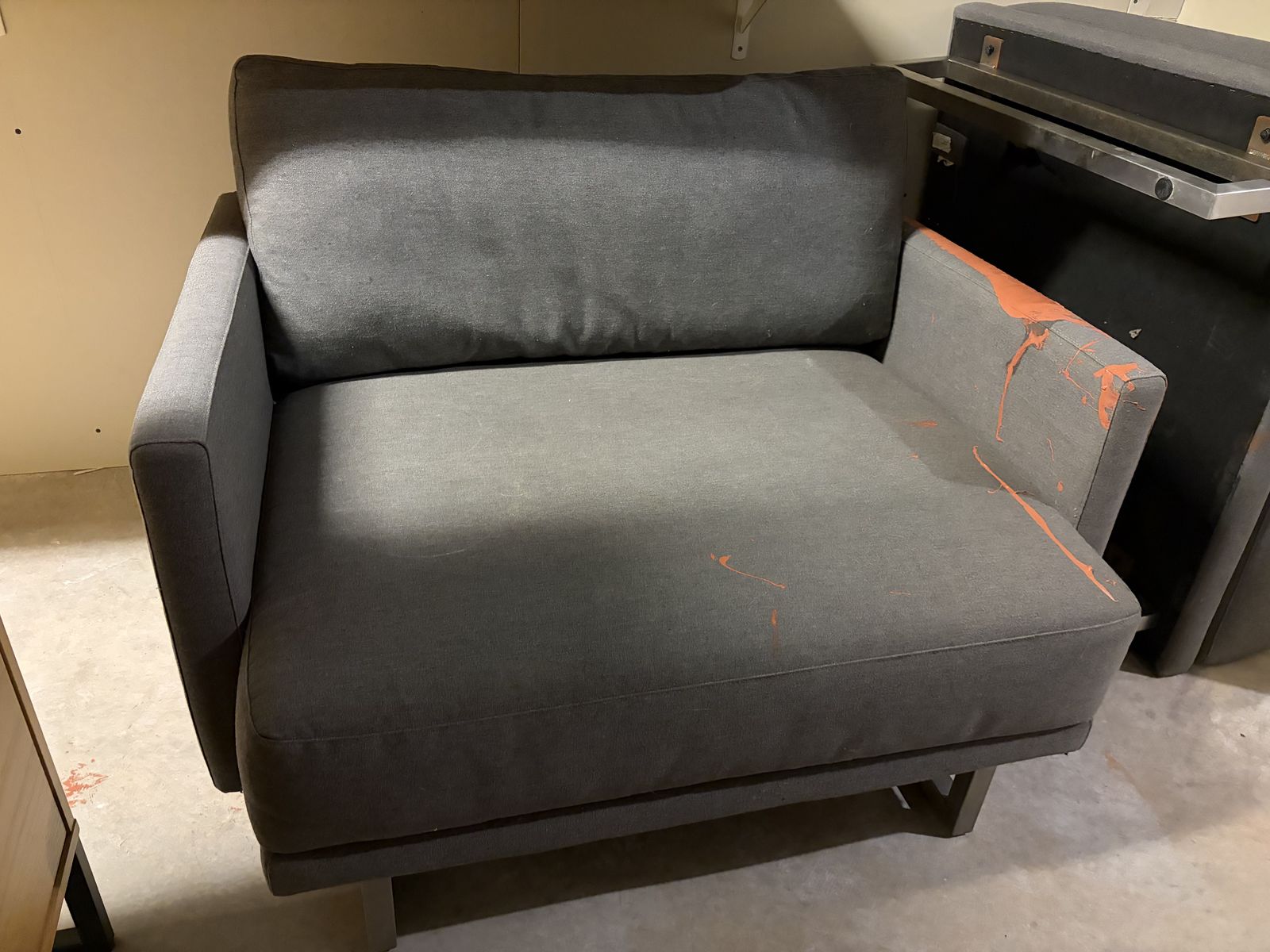 Room & Board Odin Chair in Sunbrella Sims Granite - Need to be reupholstered