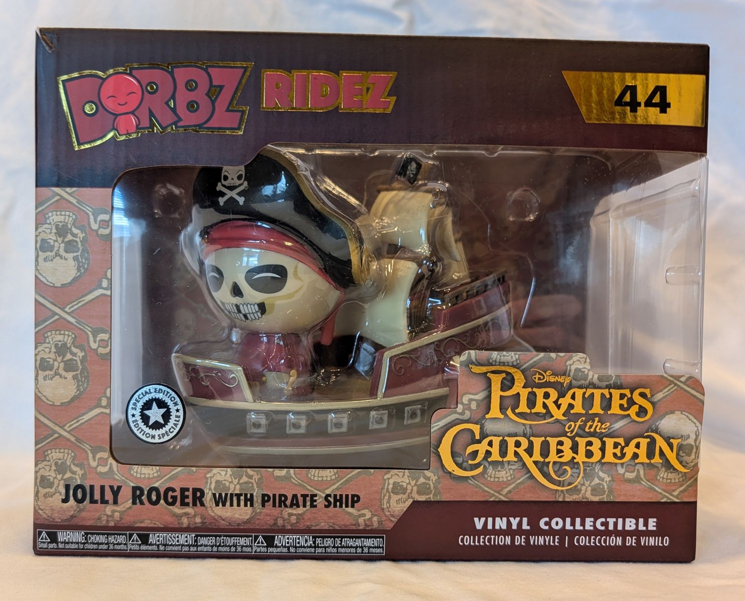 Funko Dorbz Ridez Pirates of the Caribbean Jolly Roger with Pirate Ship #44 - Disney Parks Exclusive