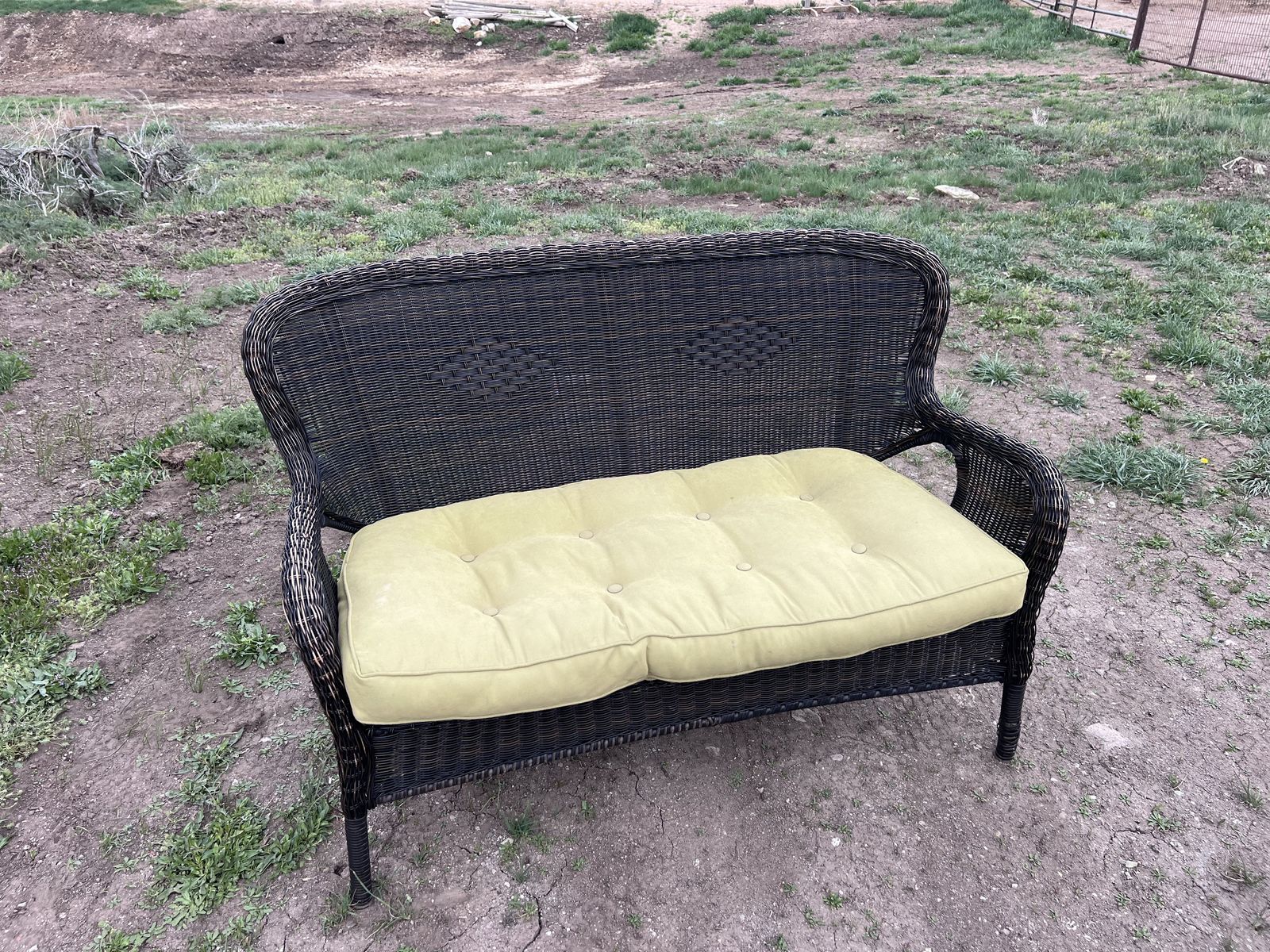 Outdoor bench and cushion