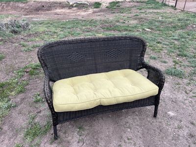 Outdoor bench and cushion