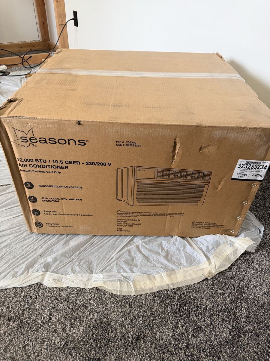 Seasons 12,000 BTU Through-The-Wall Cool-Only Air Conditioner