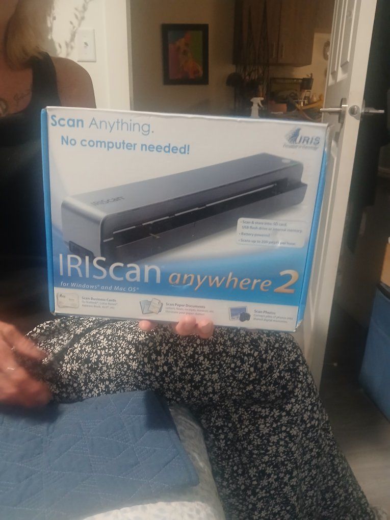 IRIScan Anywhere 2 Portable Document Scanner for Windows & Mac OS - Scan Business Cards, Documents, Photos