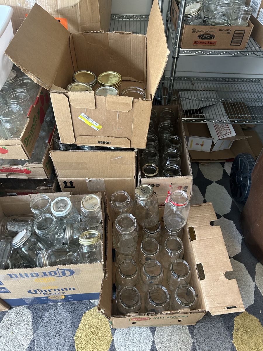 Canning jars Ball and Kerr quarts and pints regular and wide mouth $10 dozen
