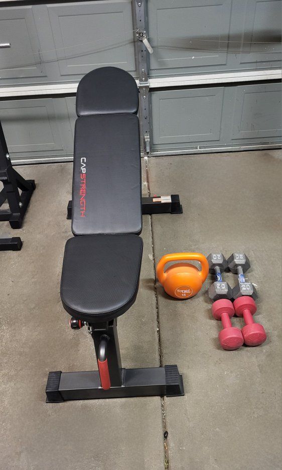Bench and weights