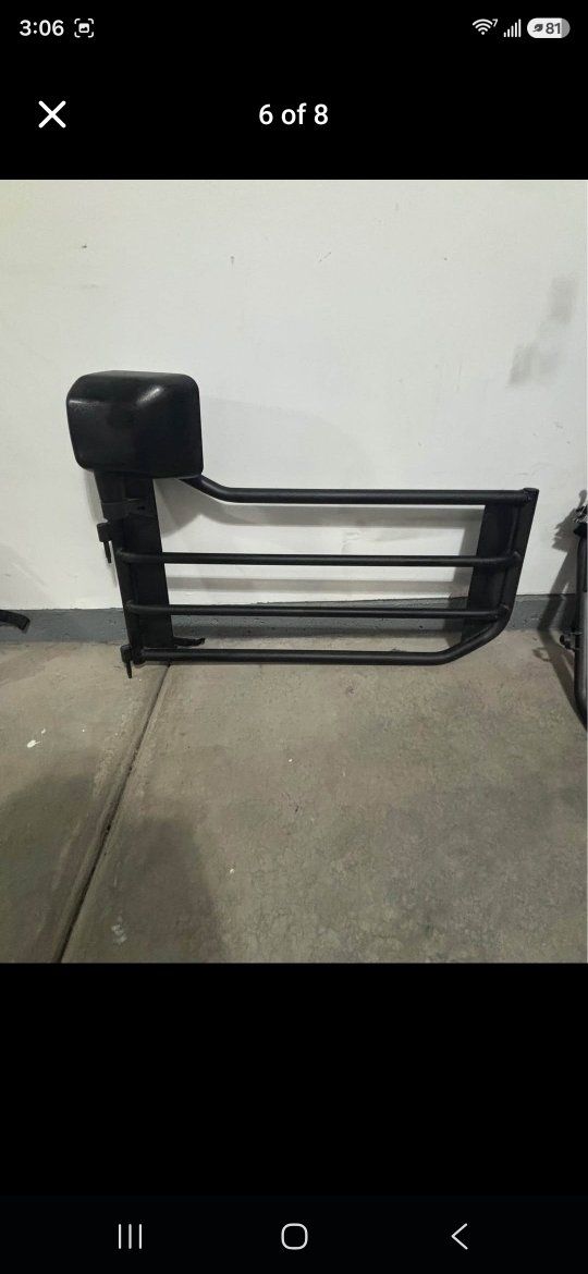 Black Steel Tube Doors with Mirrors for Jeep wrangler jku 2013-2018