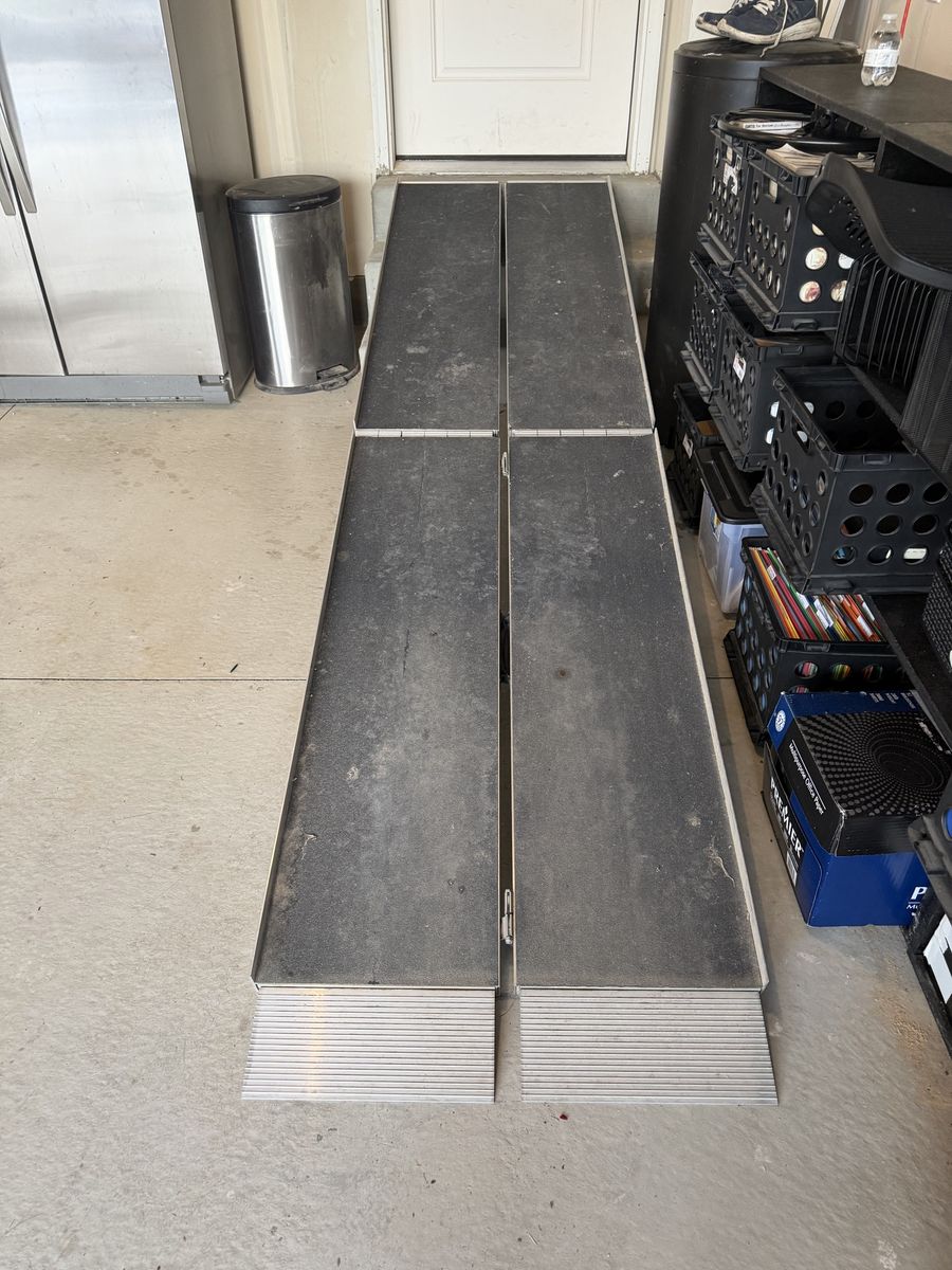 Folding Aluminum Wheelchair Ramp - Portable, 10 ft. Long - Durable and Lightweight