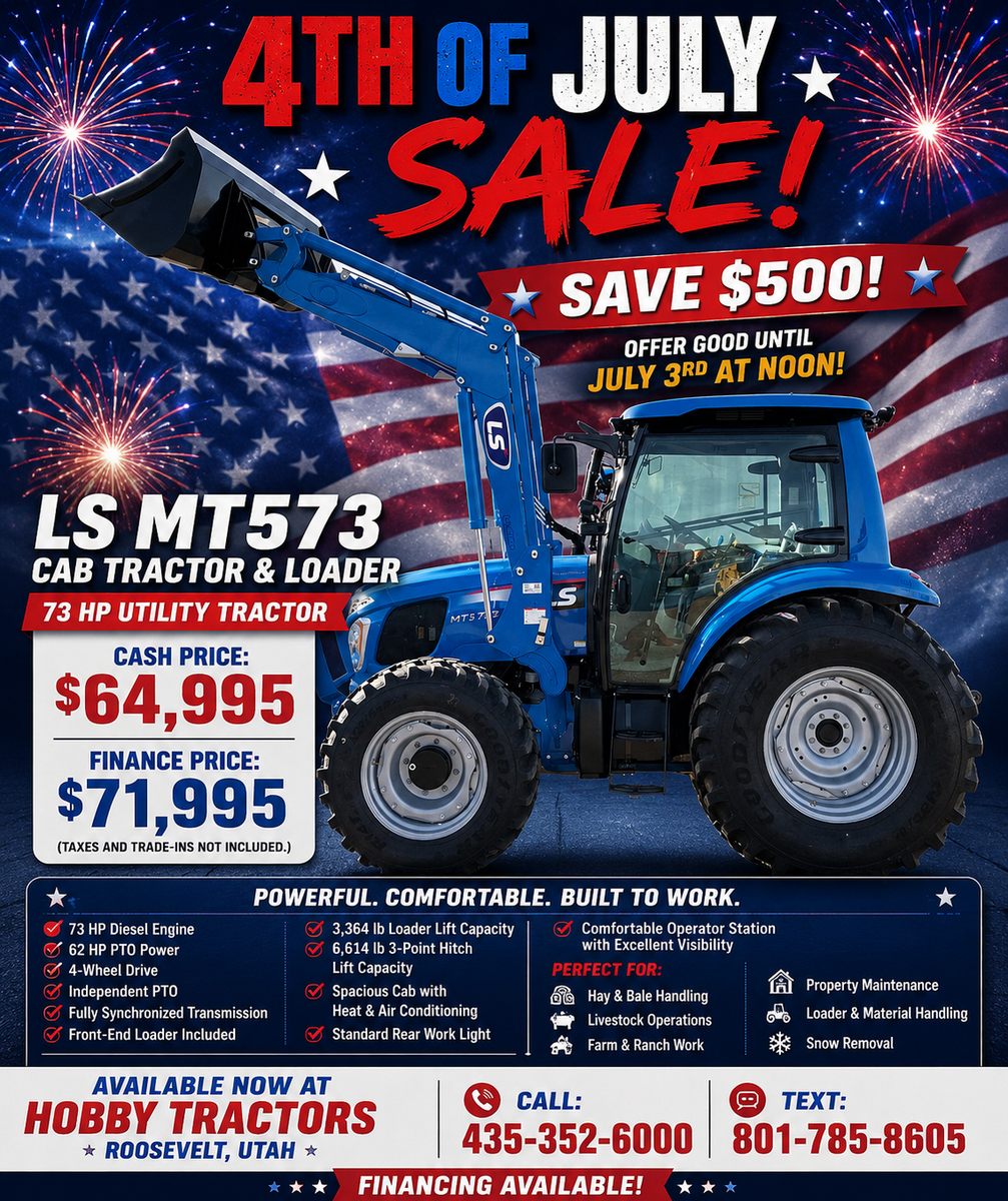 LS MT573 Cab Tractor & Loader – 73 HP Utility Tractor