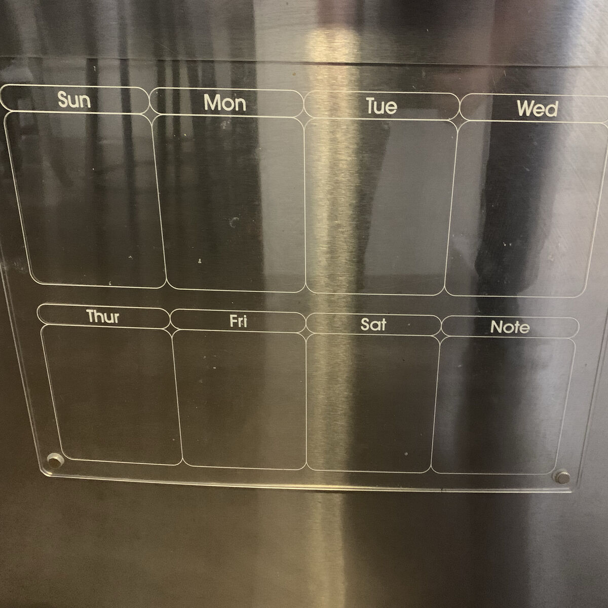 Clear Acrylic Fridge Calendar – Dry Erase