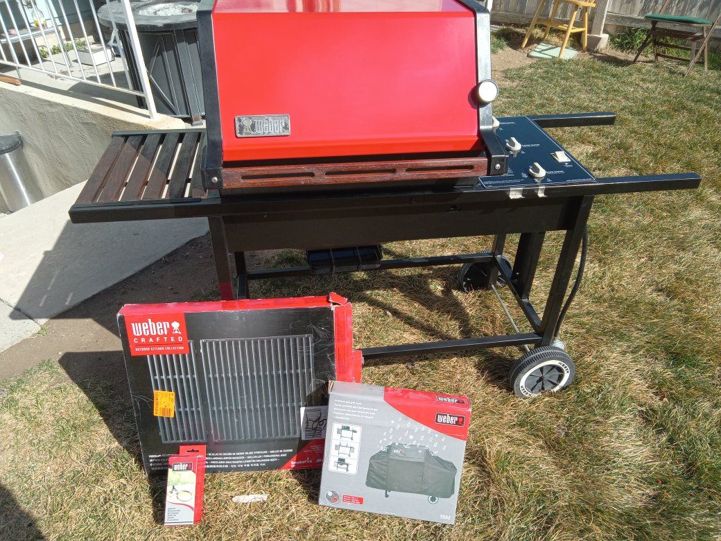 Weber Genesis 3 Burner Propane Grill in Red/Black
