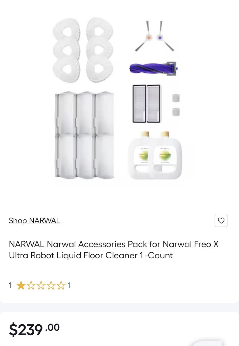NARWAL Freo X Ultra Robot Liquid Floor Cleaner Accessories Pack - 1 Count