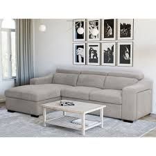 Roxana Fabric Sleeper Sofa with Storage Chaise 1782995 #105843