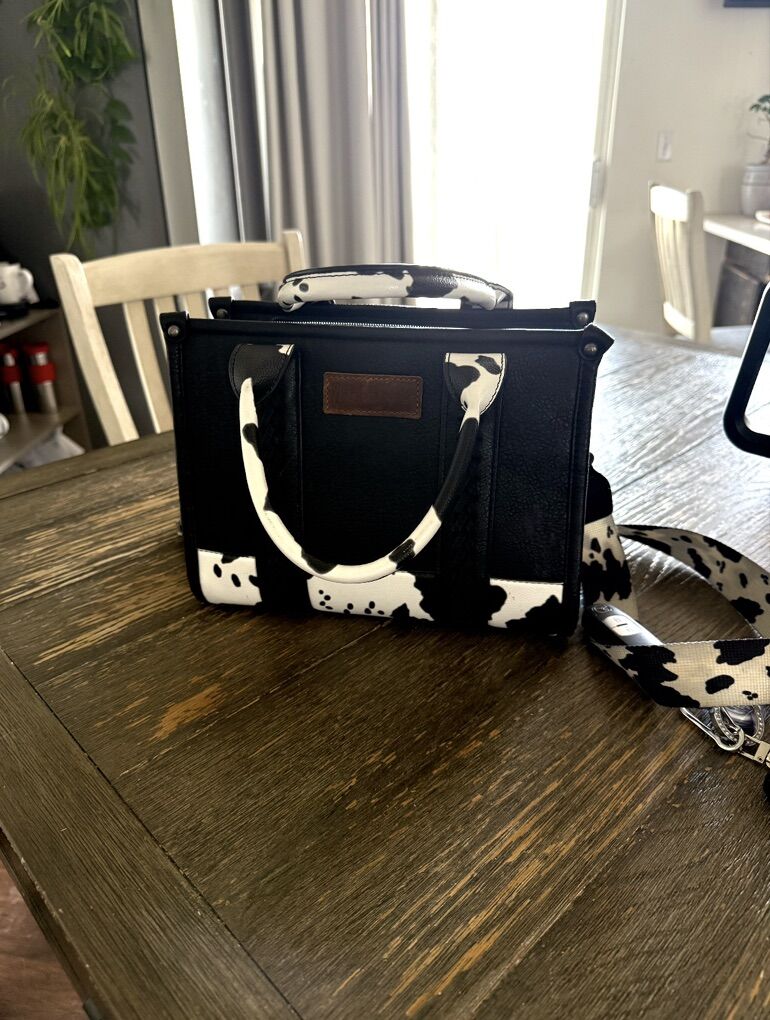 Wrangler Cow Print Crossbody Purse