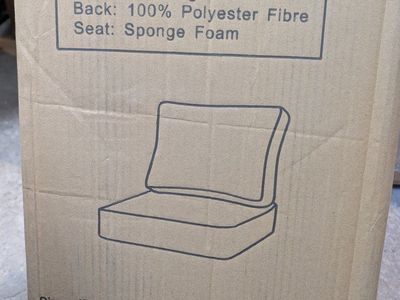 Outdoor/Indoor Seat Cushion filling/insert - 24"L x 24"W (Seat), 18"L x 24"W (Back)